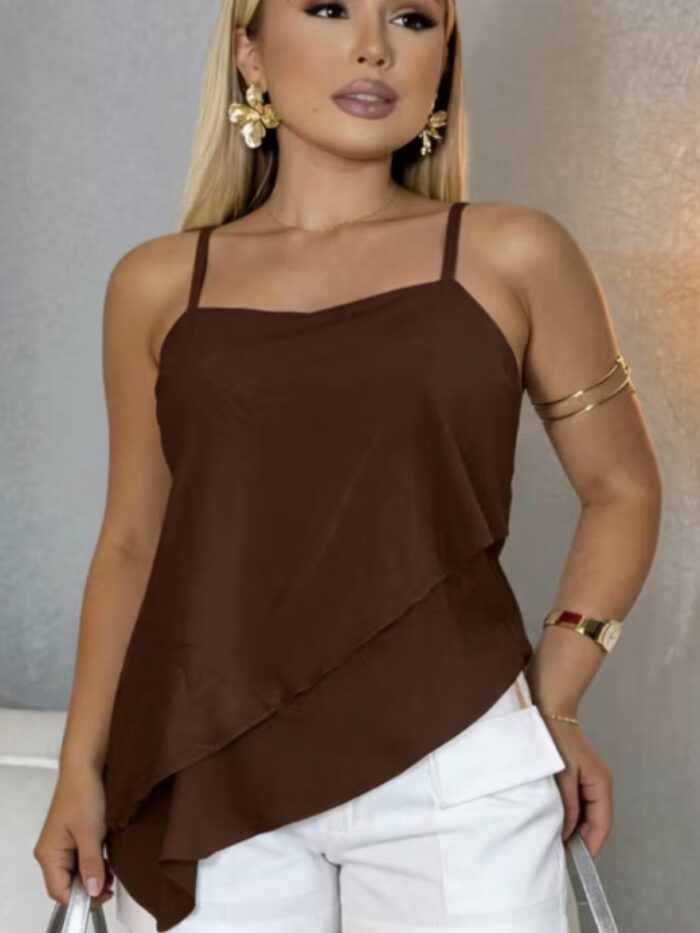 Blusa alça bico lado