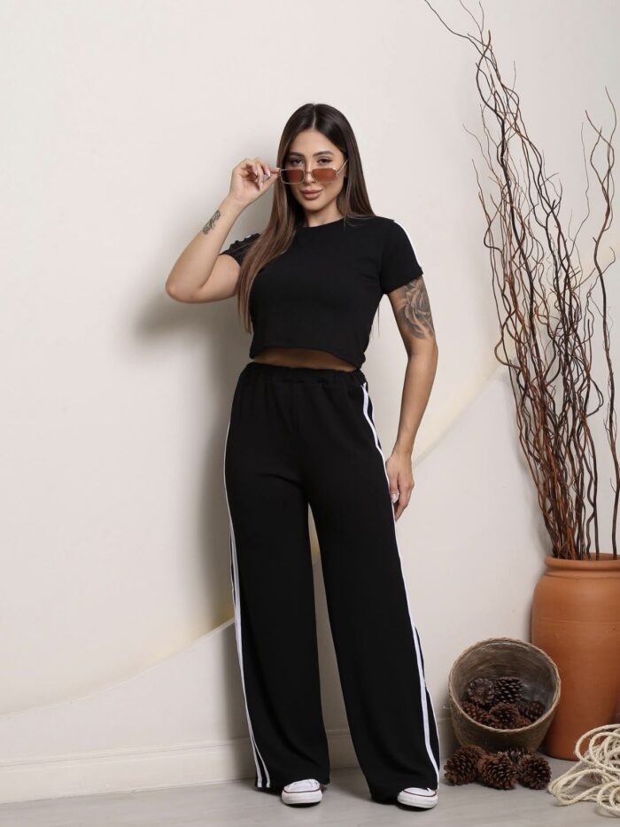 Conj calça anarruga Adidas