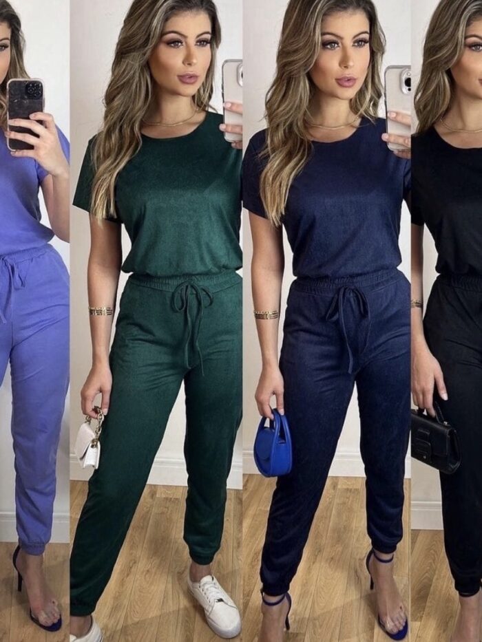 Conjunto Calça Suede